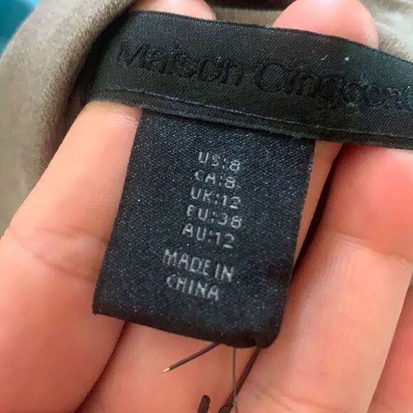 Maison Cinqcent Brown Suede Leggings NWT - Picture 3 of 5